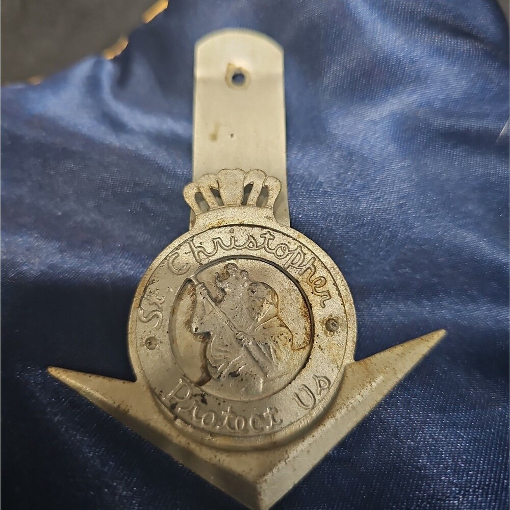 vintage st christopher medal Motorcycle Emblem